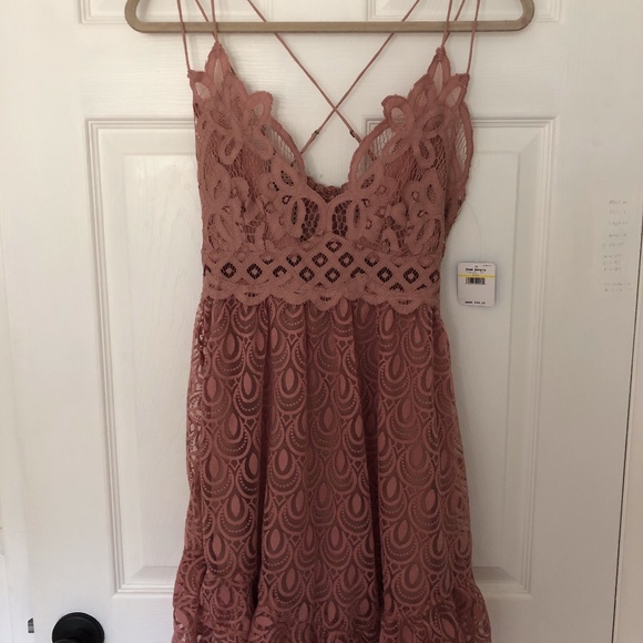 Free People Adella Lace Burnout Velvet Slip Dress - Picture 2 of 11